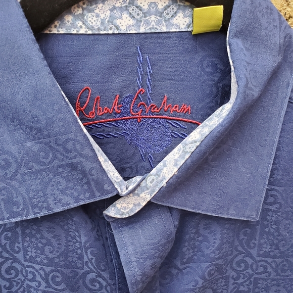 Robert Graham Blue Button down - Picture 6 of 6